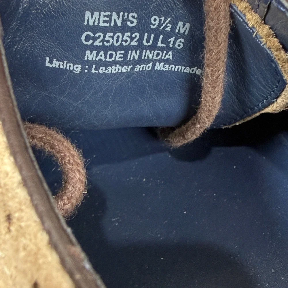Cole Haan Oxford Shoes Men 9.5 Tan Suede Wingtip Brogue C25052